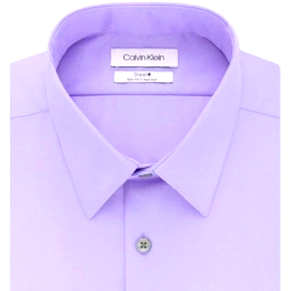Lilac button-down dress shirt for men